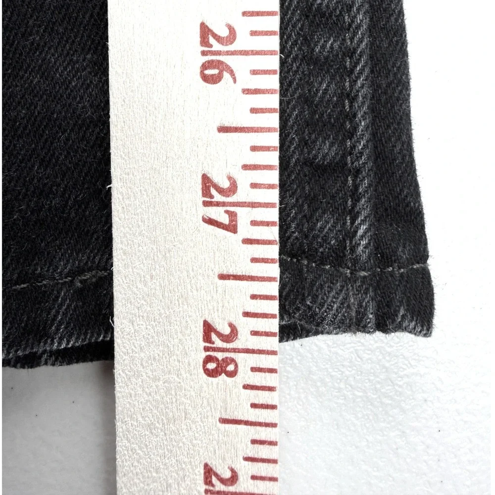 Levis 505 Regular Fit Jeans Mens 36x29‎ Faded Black Straight Leg Denim Pants